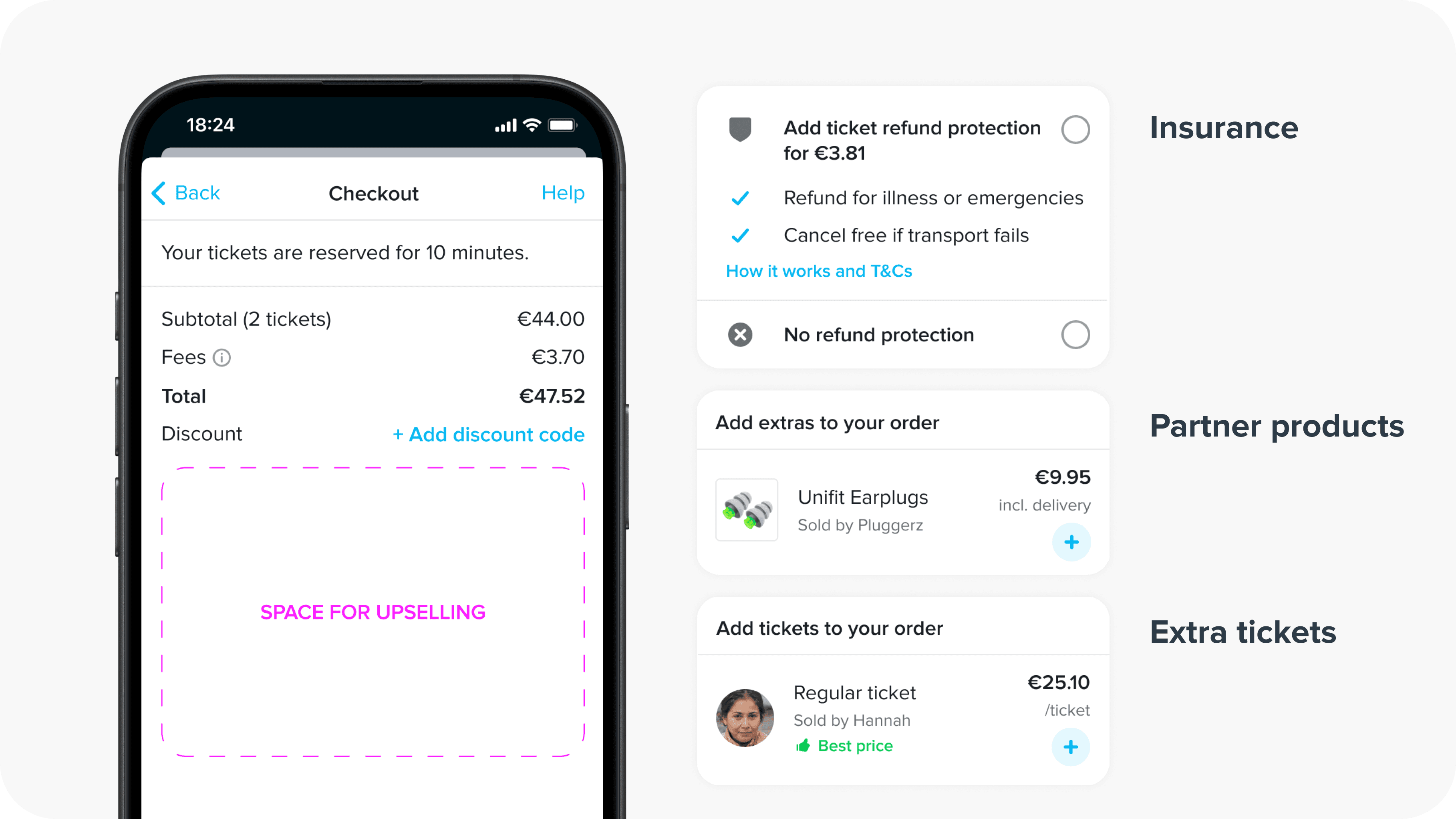 Ticketswap Checkout Extras